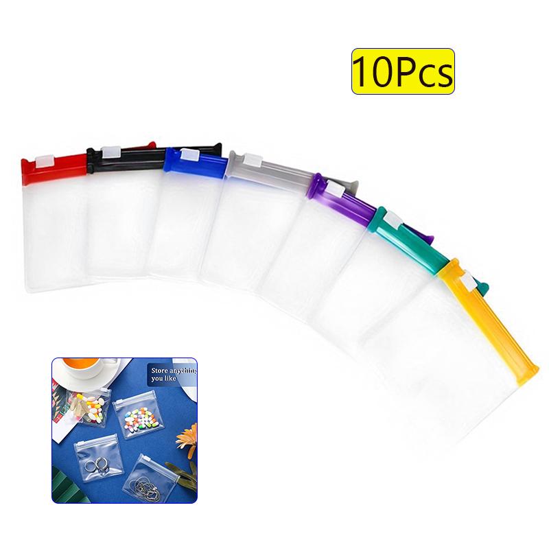 10Pcs Reusable Zipper Pill Bags Medicine Storage Bags Translucent Self-Sealing Travel Bags Medicine Dispensing Storage Bags