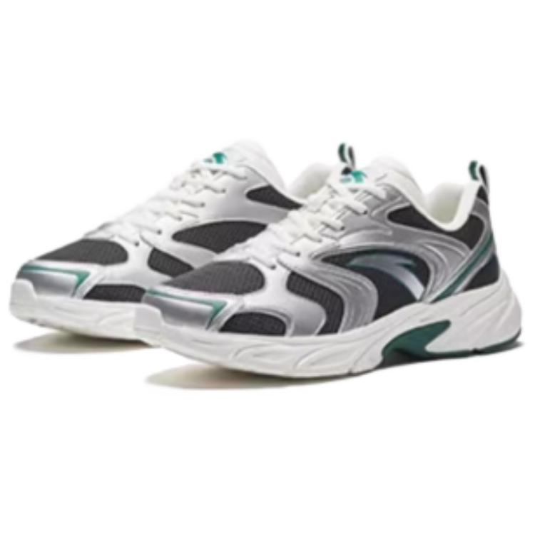 Anta OG800 Retro Fashion Non-Slip Wear-Resistant Breathable Low-Top Casual Running Shoes Men sneaker Gray Silver 912538821-3