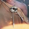 Metal Bolas Tie Necktie Vintage Bolo Tie Western Cowboy Bolas Tie Round Shape Bolo Tie Necklace Jewelry Gift for Women Man