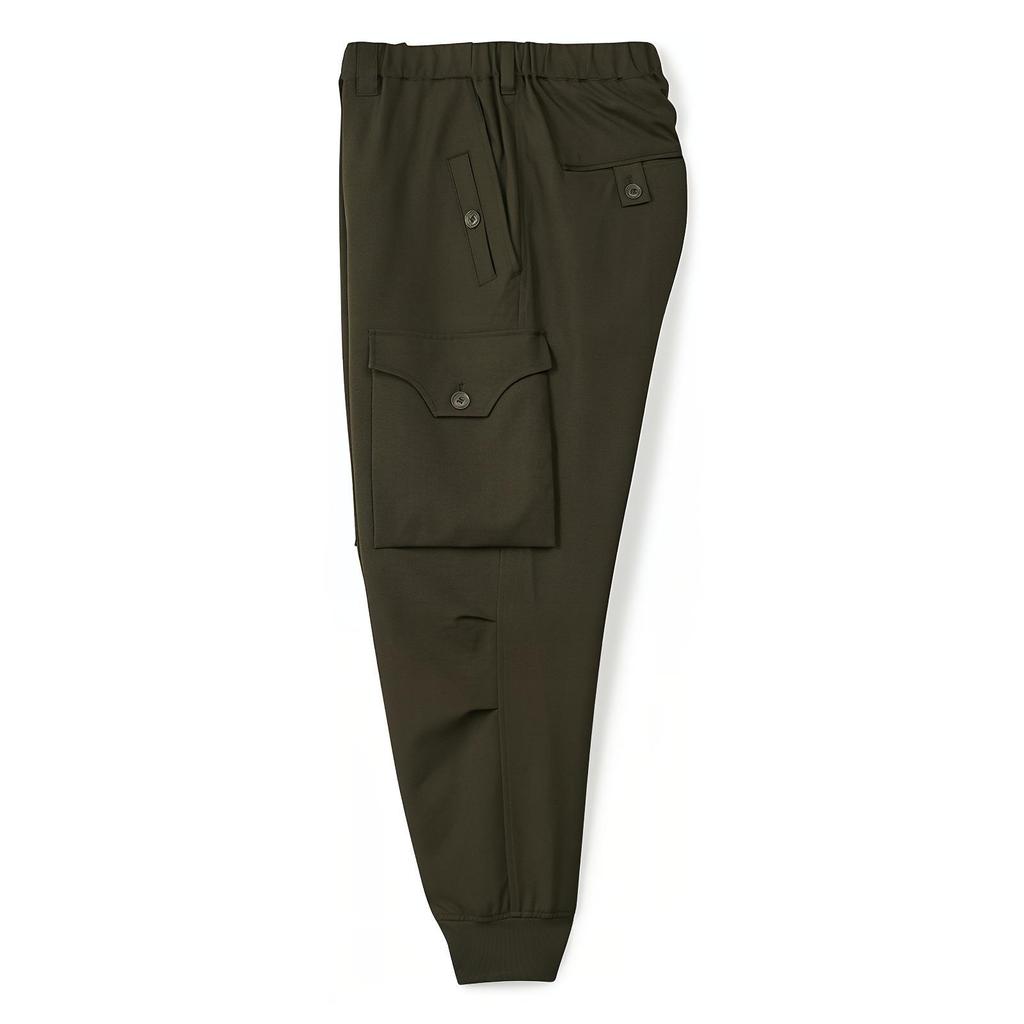 Y-3 Sp Unisex Cuff Pants Casual Loose Cargo Pants Unisex Pants Military-Green JE3437
