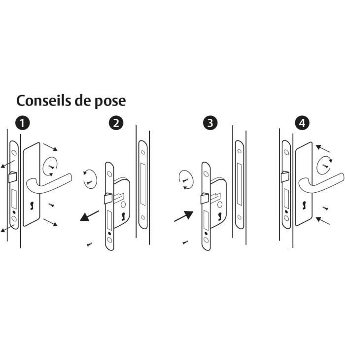 Serrure à Encastrer - Vachette - Aube D226 - 3 Gorges - Réversible - Haute Sécurité