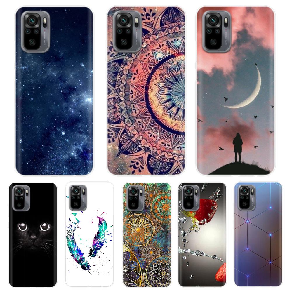 Silikon Blumen Handyhülle Für Xiaomi Redmi Note 10 Hülle 6.43'' Schöne TPU Rückseite Für Xiomi Redmi Note10 Pro Bumper Hüllen