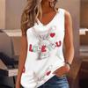3D Heart-shaped Pattern Printed Tank Tops for Women Workout Yoga Gym Printed Summer Sport Shirts Plus Size Vests Valentine's Day Exclusive