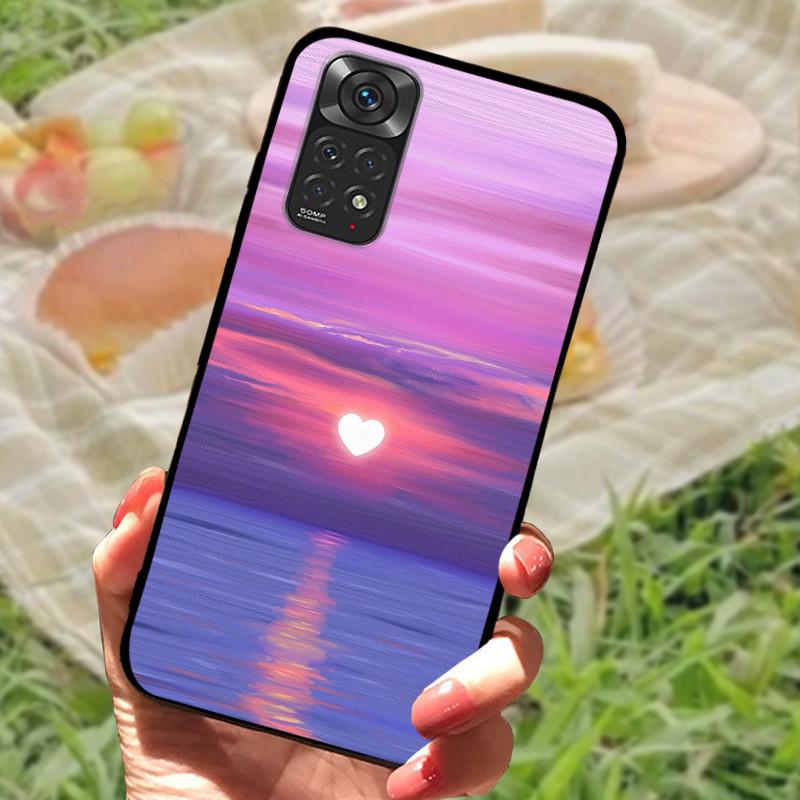 For Redmi Note 11 4G Case Cute Shockproof Silicone Soft TPU Phone Cover For Xiaomi Redmi Note 11s Bumper Cases On Note11 Pro