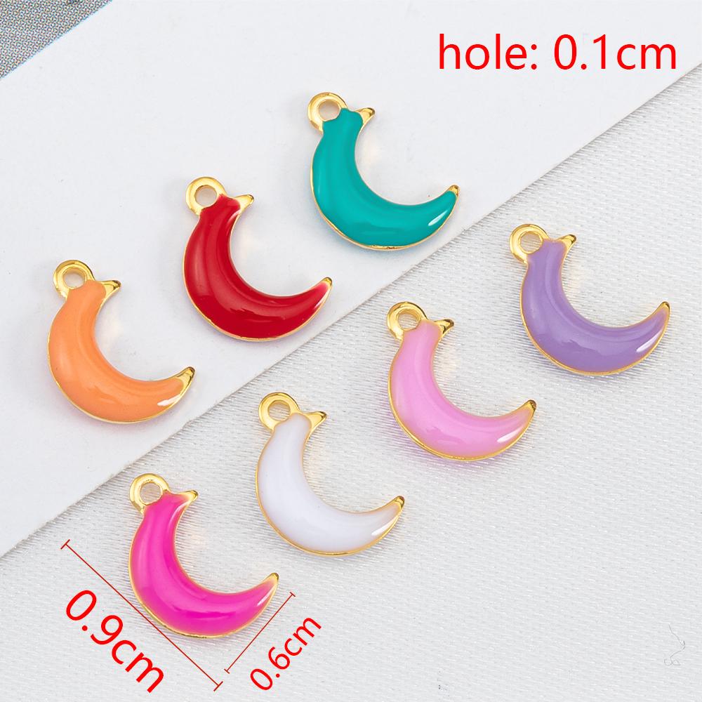 20pcs Stainless Steel Enamel Colorful Charm Cross Heart Moon Star Pendant for DIY Women Jewelry Making Necklace Earring Supplies