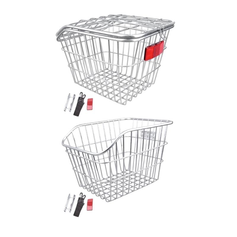 Heavy Duty Rear Bike Cargo Basket Replacement Metal Back Seat Cargo Carriers Rear Luggage Bike Rack Easy To Install