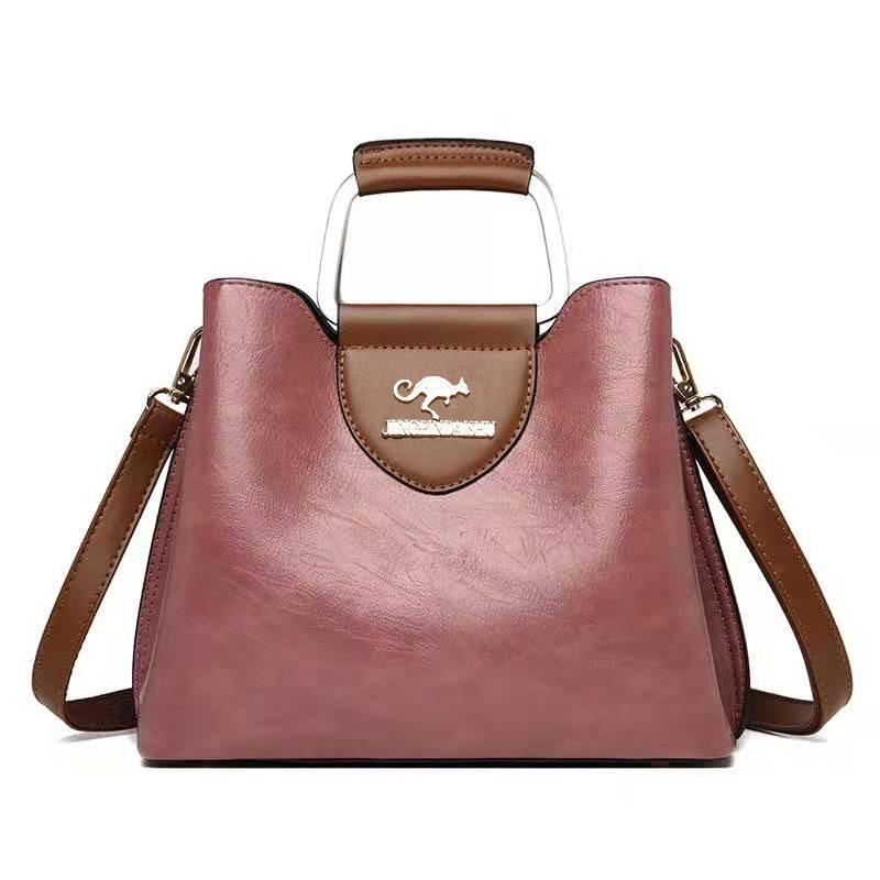 PU Soft Leather Texture Handheld Bag New Women Bag Niche Design Fashion Shoulder Sling Bag Large Capacity Tote Bag