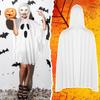 Halloween Party Women's Hooded Ghost Cloak Digital Print Robe Cloak Children's Fancy Dress Up Costume