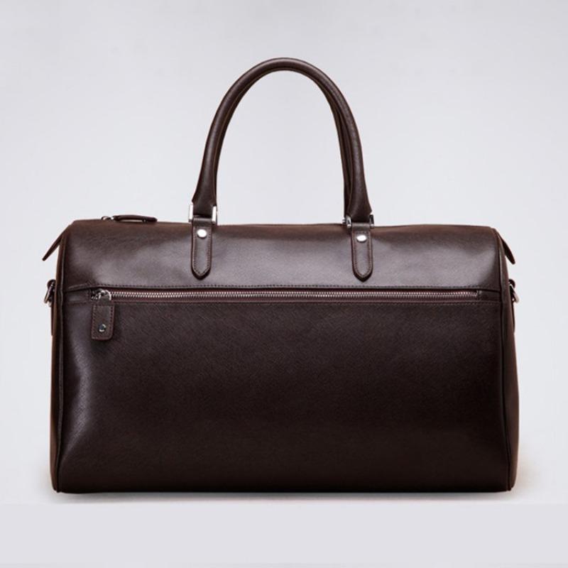

Сумка большой вместимости из коровьей кожи, ручная кладь, дорожная сумка ODM Length 45x Width 25X28X Lift 20cm темно-коричневого