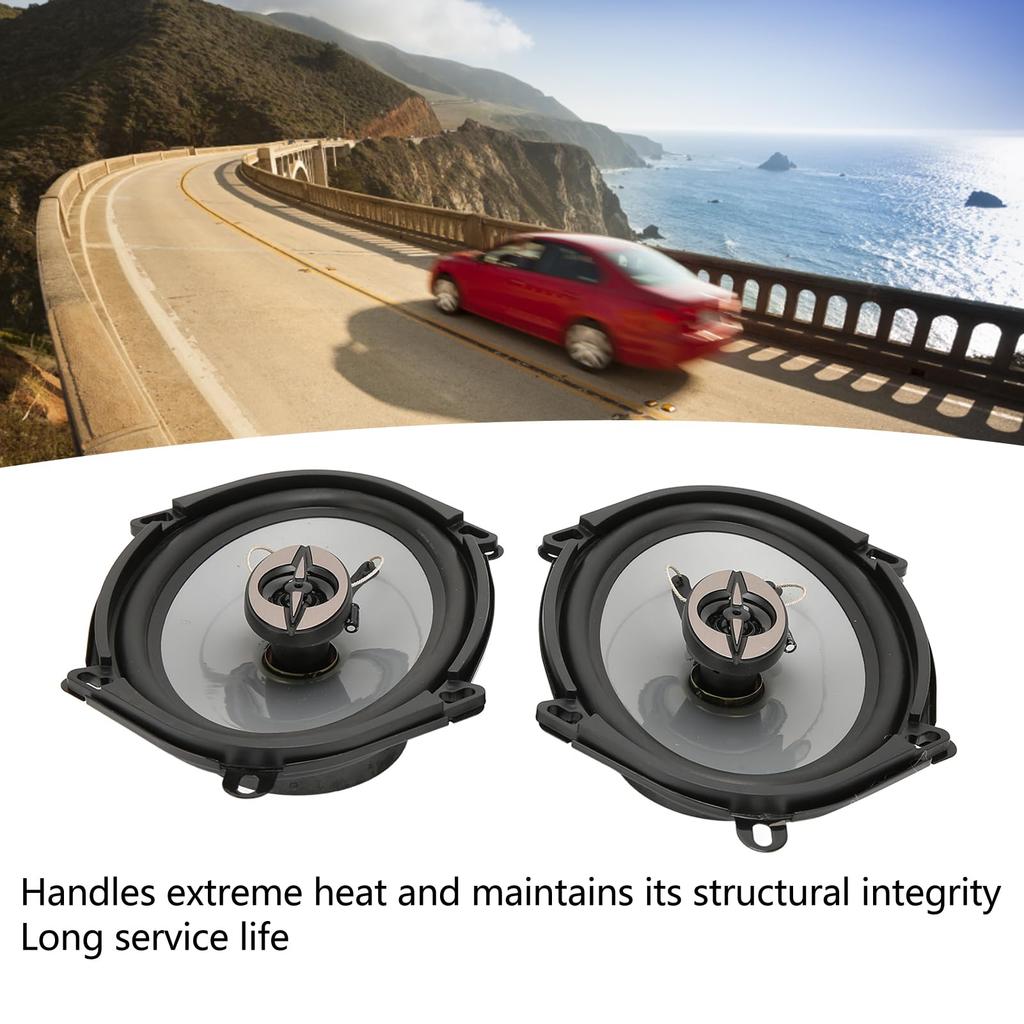Car Speakers, 2 Coaxial Car Speakers, 5x7 Inch 380W 4 Ohm Coaxial Car Speakers, Alto-Treble Car Speaker Replacement for Car Sound System