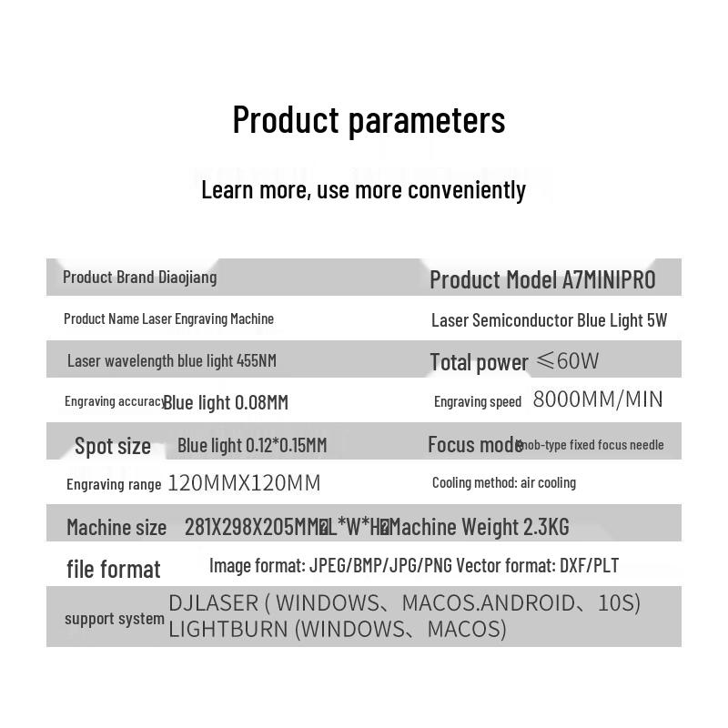 DiaoJiang Desktop Laser Engraver & Engraving Accessories CN plug (adapter included)