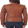 Noora New Womens Lambskin Brown Leather Jacket, Biker Style Jacket, Best Gift For Her