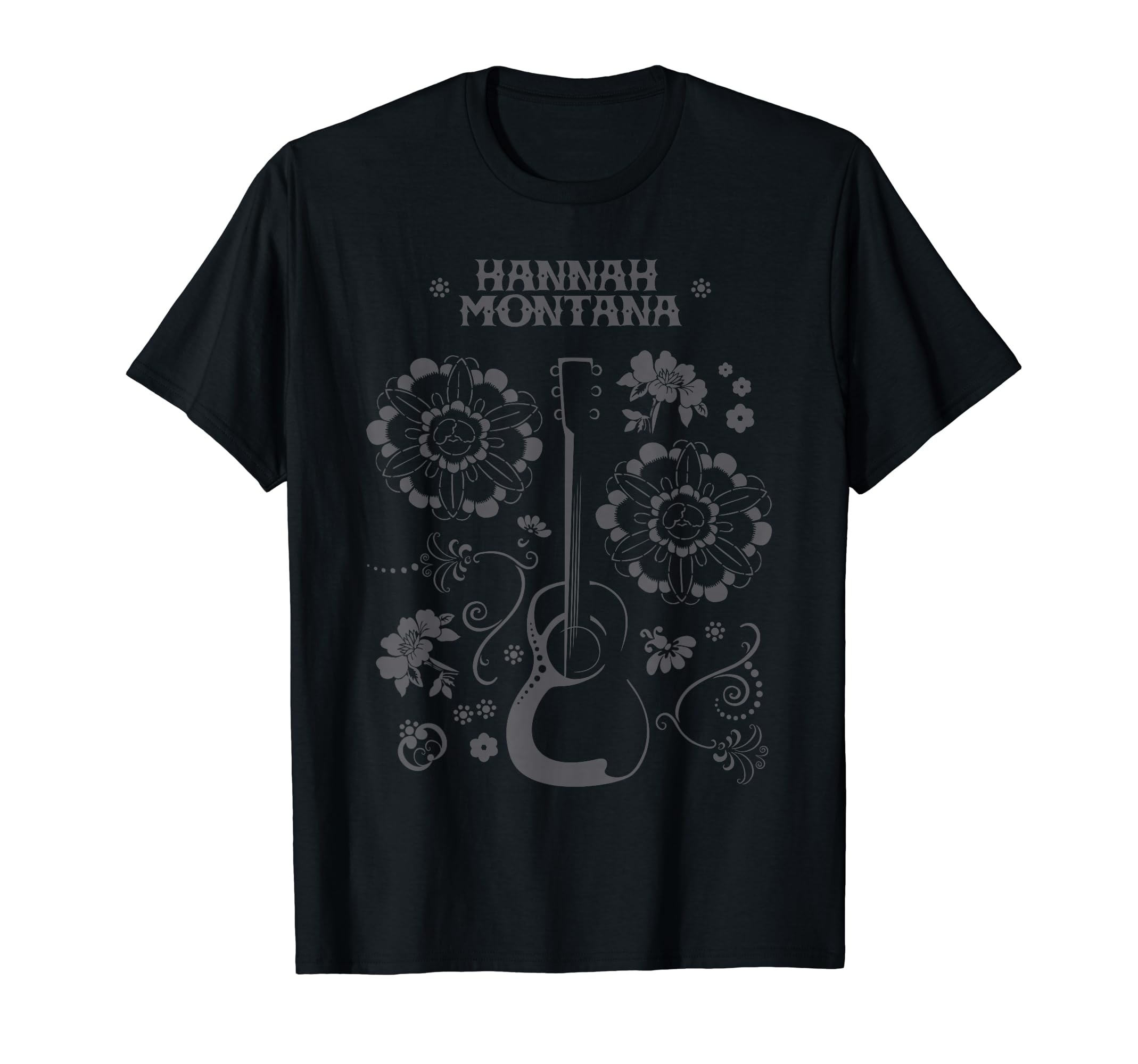 Disney Channel Hannah Montana Floral Guitar T-Shirt