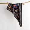 Imitation Silk Floral Triangle Scarf Floral Print Decorative Headscarf Waist Belt  Travel
