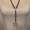 Gothic Star Pendant Rosary Necklace