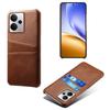 For Realme 14 5G Case Dual Card Slots PU Leather+Hard PC Phone Cover