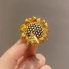 Ins Cute Bee Sunflower Ins Smart High-end Brooch