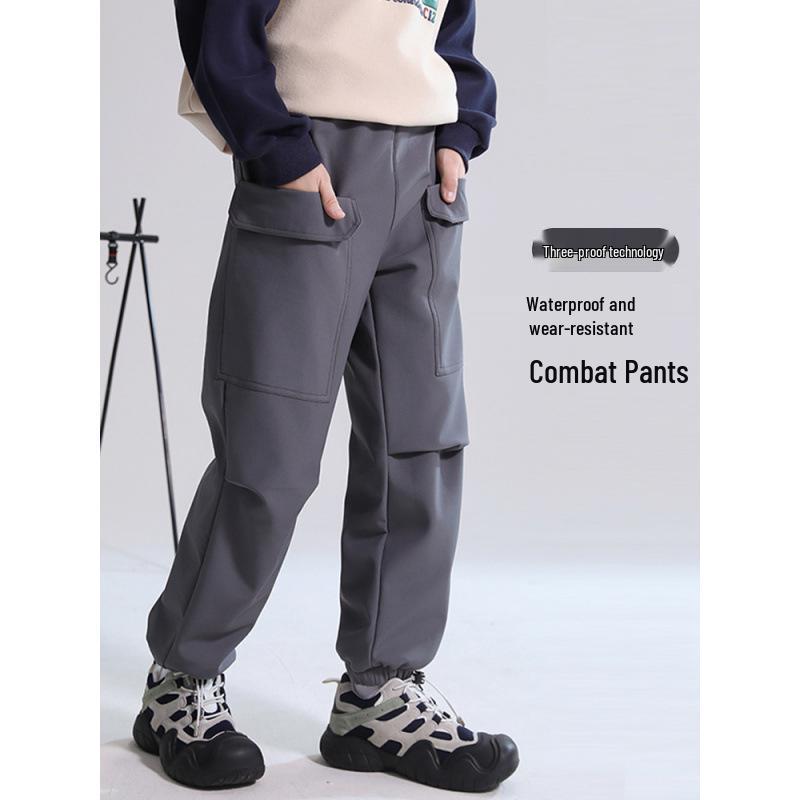 Children's Durable Sports and Workwear Pants for Boys and Girls: Spring and Autumn School Uniform and Mountaineering Options