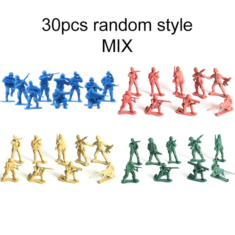 30 Stück 5 cm Soldatenmodell Kunststoff Schreibtischornament Armeefiguren Actionfiguren Heimdekoration Militär-Enthusiasten Geschenke für Jungen TMZ