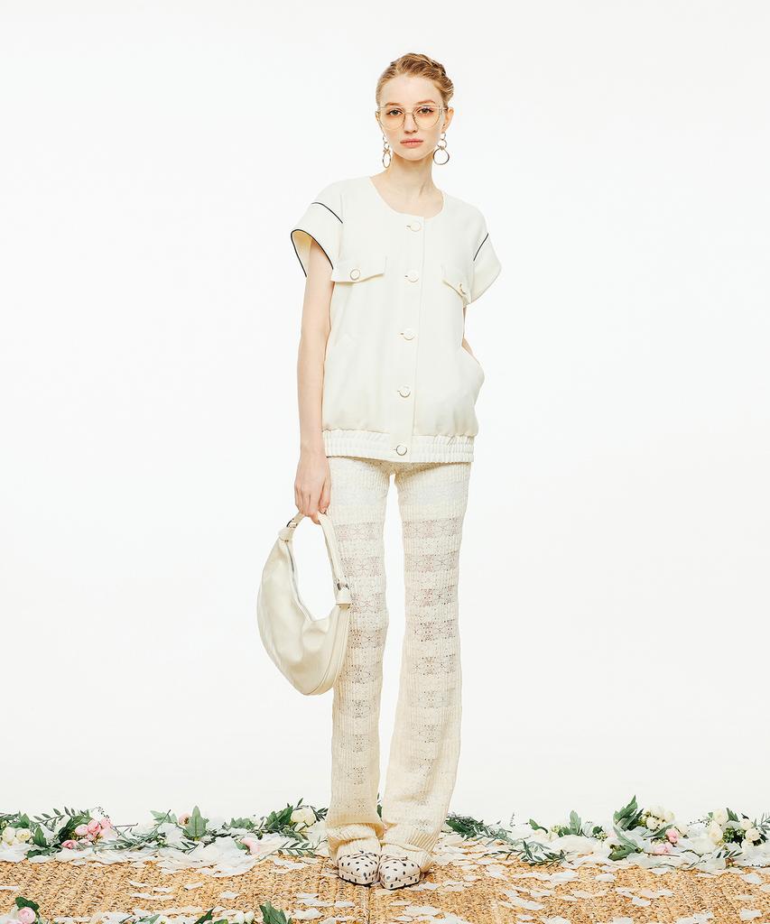 Pelimela Manuka Bootcut Lace Pants [Cream]