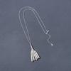 European & American Flickering Light Tassel Earrings & Pendant Necklace with Glass Beads