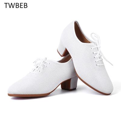 Latein Tanzschuhe für Damen Social Dance Lehrer Schuhe Square Sailor Modern Mesh Oberfläche Atmungsaktivität Sneakers Mode