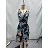 Fashion Elegant V-Neck Sleeveless Printed Dress Spring Summer Pockets Women Casual Simple A-line Party Dresses Female Sweet Office Loose Clothing