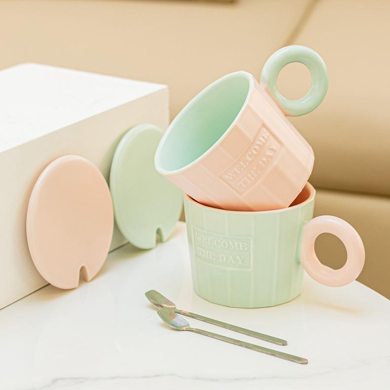 High value Contrasting Mug Ins Style Niche Design Mug Gift Box Creative Water Cup Coffee Cup
