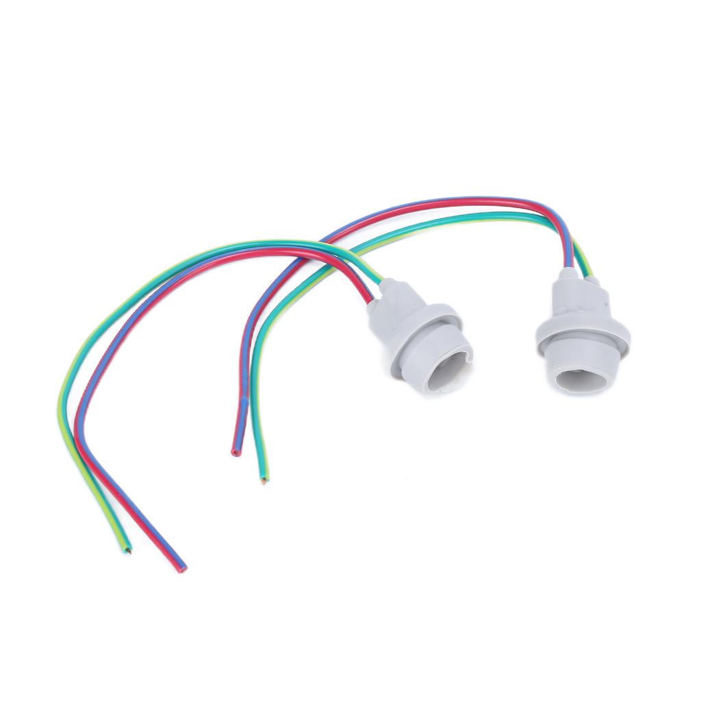 2PCS T10 W5W Parking Light Socket with Rubber Glass Base Universal for Scooters ATVs Quad Bikes