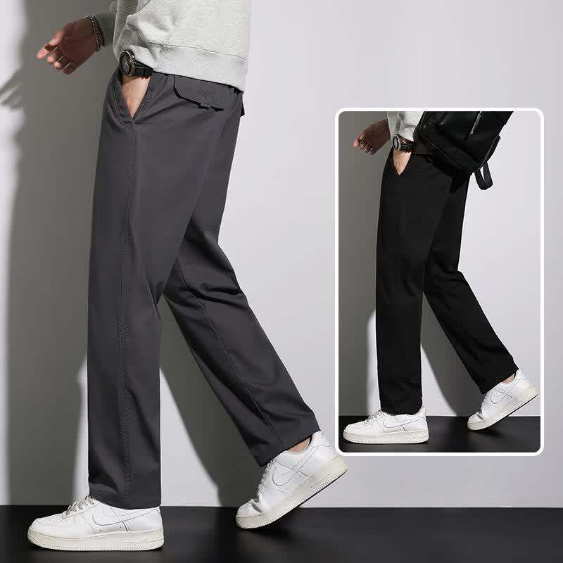 Yalu Men's Loose-Fit Pure Cotton Straight Cargo Pants