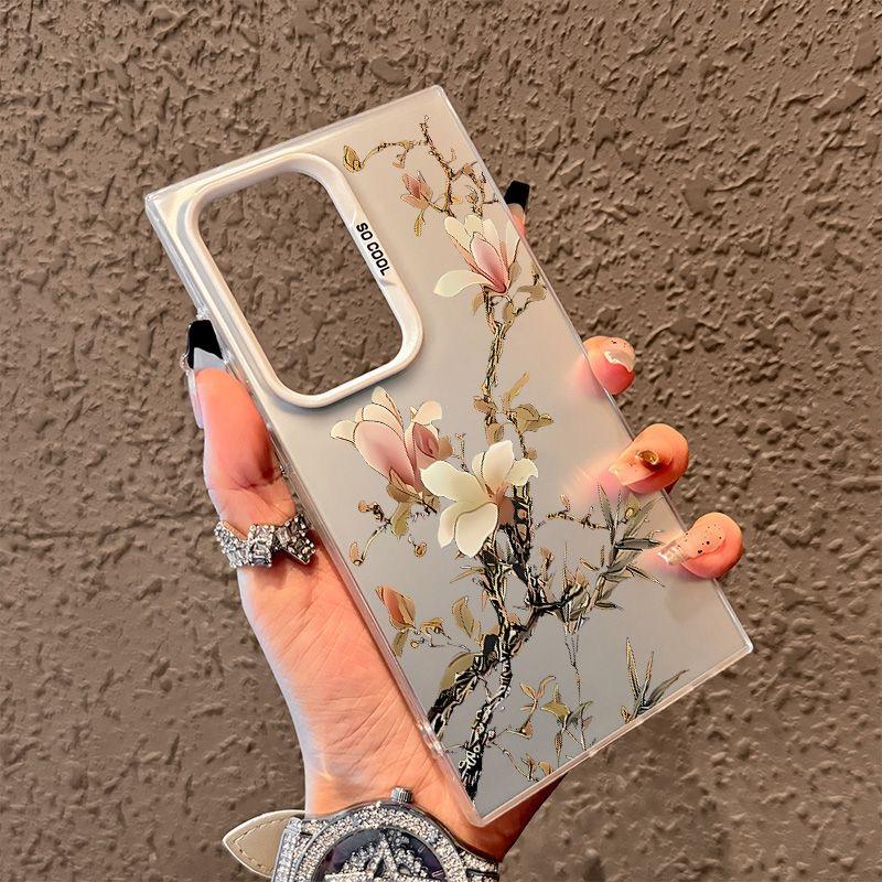 Jolie Coque Fleur de Magnolia Pour Huawei Honor 600 400 200 Magic 7 Lite 5 Pro 70 50 X9D X7D X6D X6C X6B X9B X7B X8A X7A X9A X9 Housse