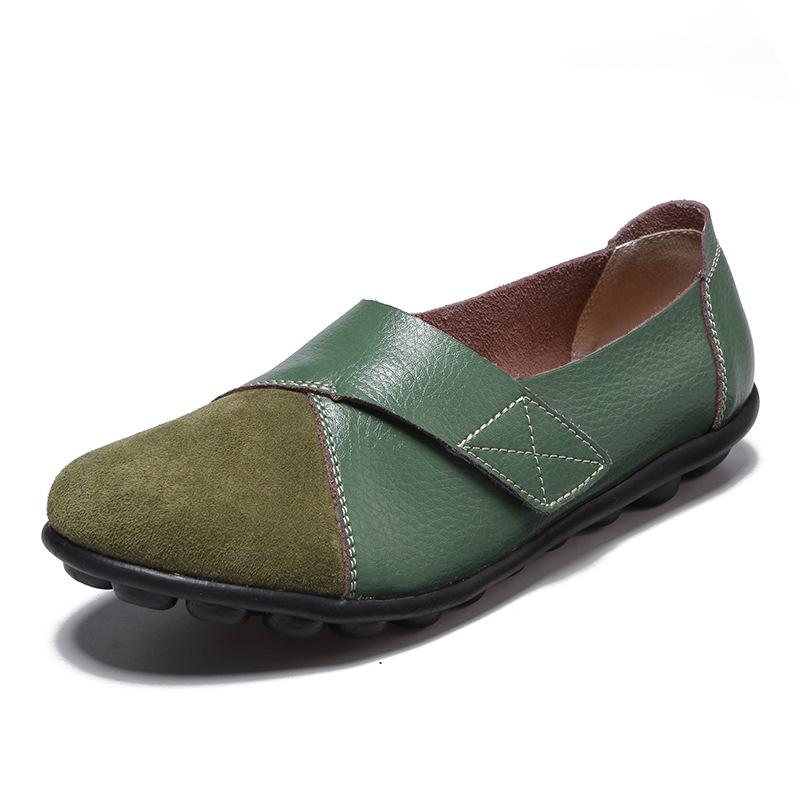 Orthopedic PU Leather Loafers Soft Sole Casual Flats Shoes For Women Students Plus Size