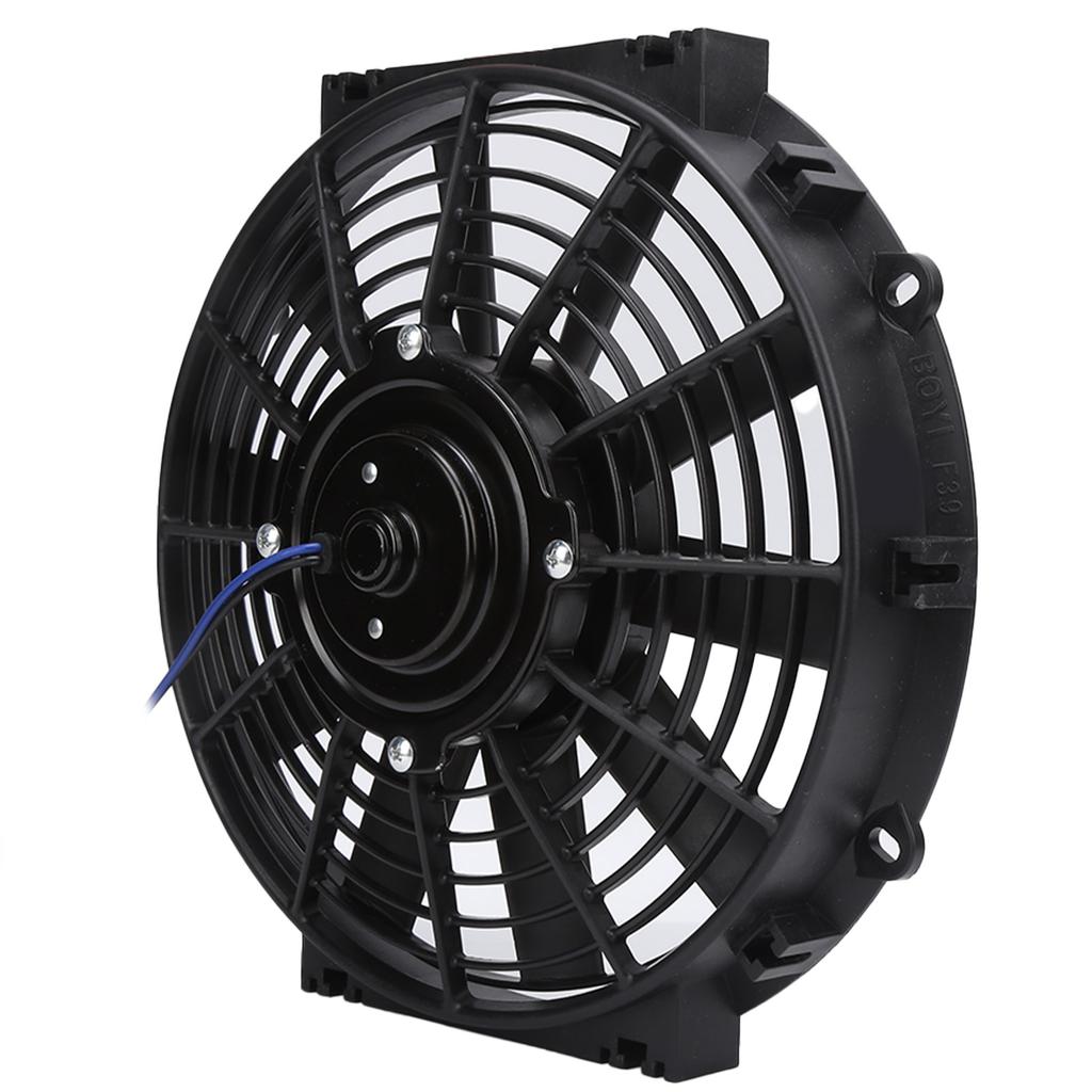 10in Slim Electric Cooling Fan Radiator 24V 80W 2100RPM 10 Straight Blades Universal for Car