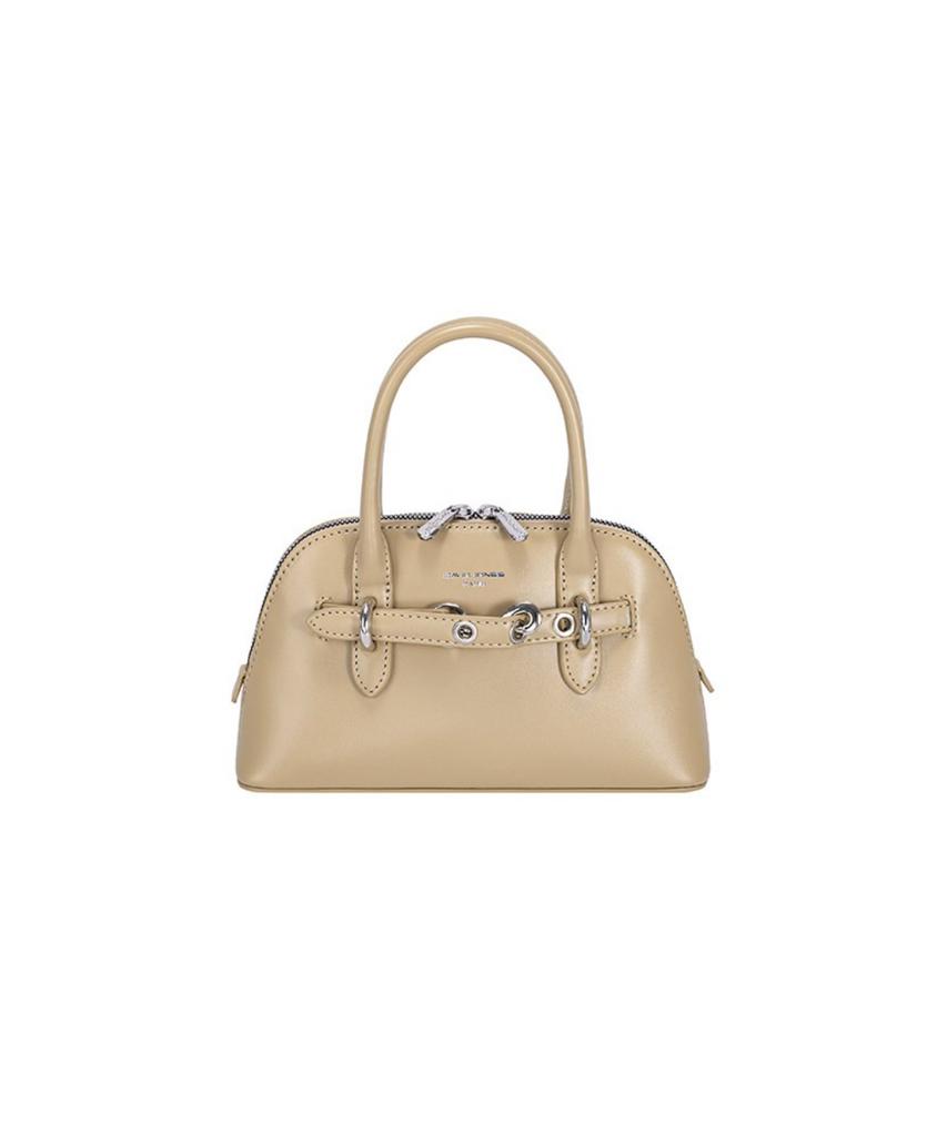 David Jones Le Mare 3-Way Top Handle Mini Belted Tote Leather Bag_Camel (Cm8265)