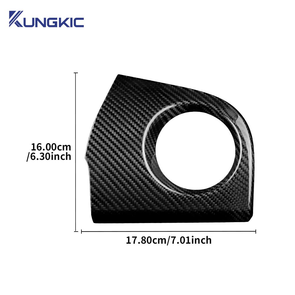 Real Hard Carbon Fiber Sticker For Fiat 500 2008-2025 Abarth 595 695 2012-2025 2025 2025 RHD Car Driver Side Air Outlet Panel