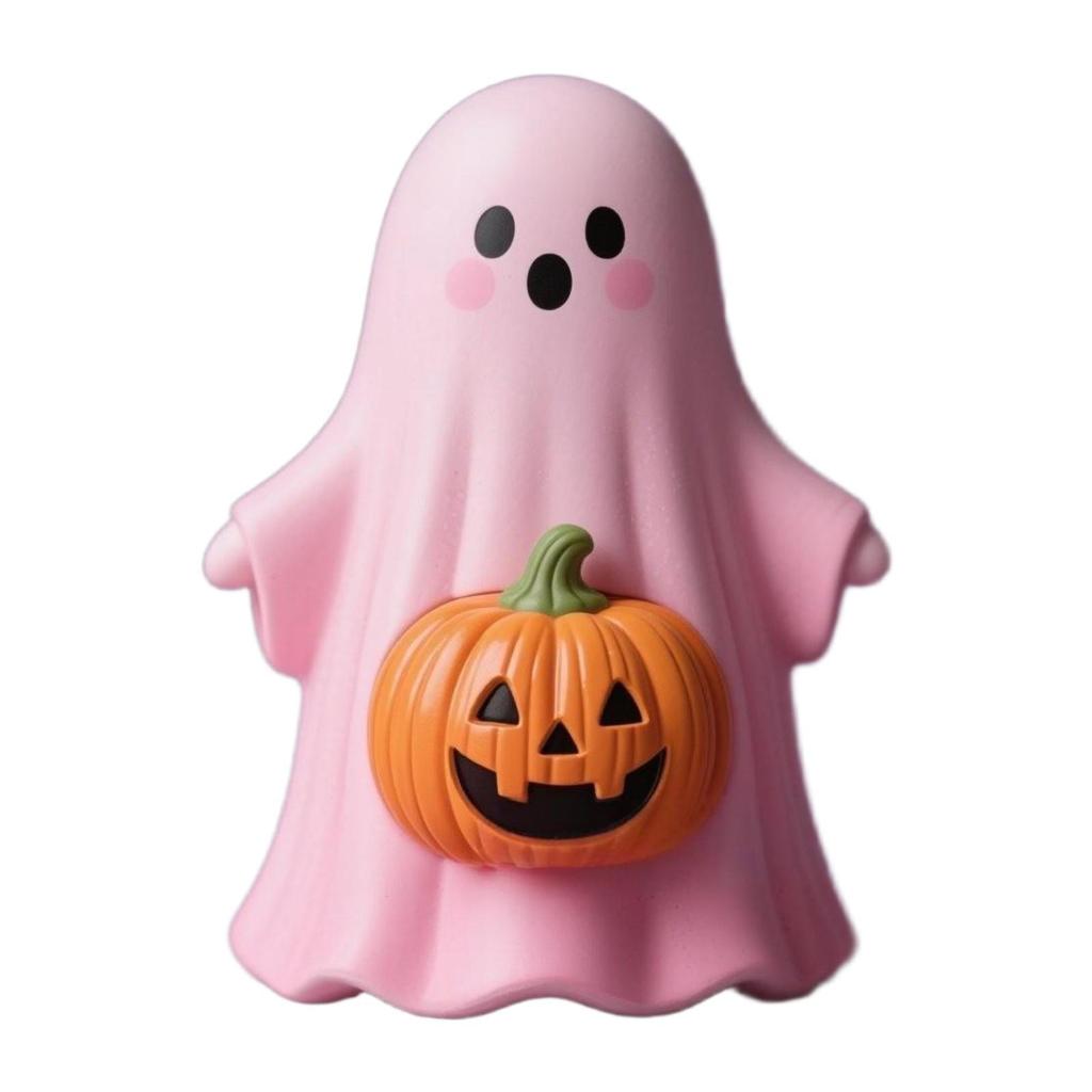 Halloween Miniature Pumpkin Figurine Cute Ghost Figurine Halloween Decoration for Entrance Terrace Outdoor Farmhouse Bookshelf