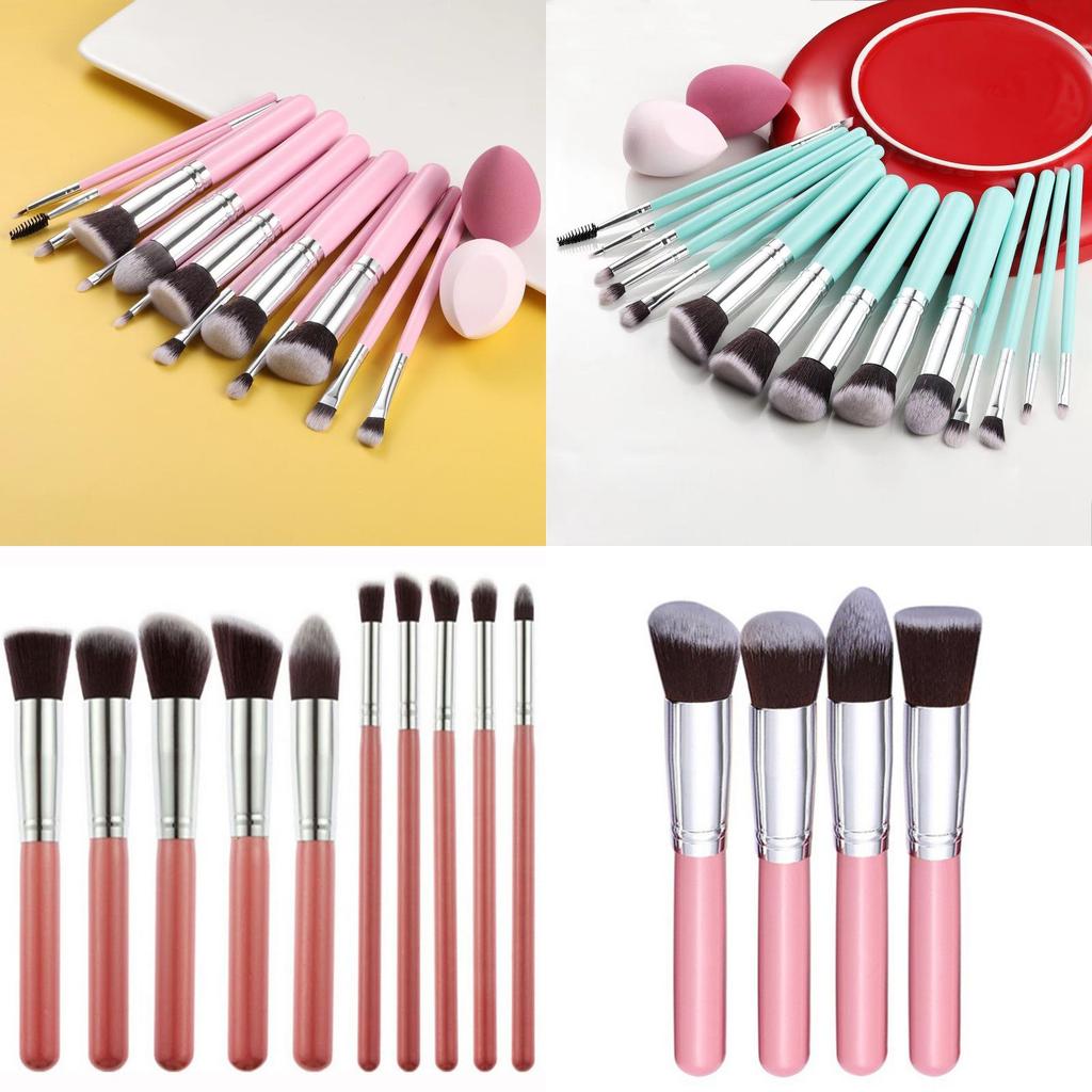 Make-up-Pinselset mit doppelseitigen Schwämmchen für präzise Anwendung auf Augen, Lippen und Wimpern