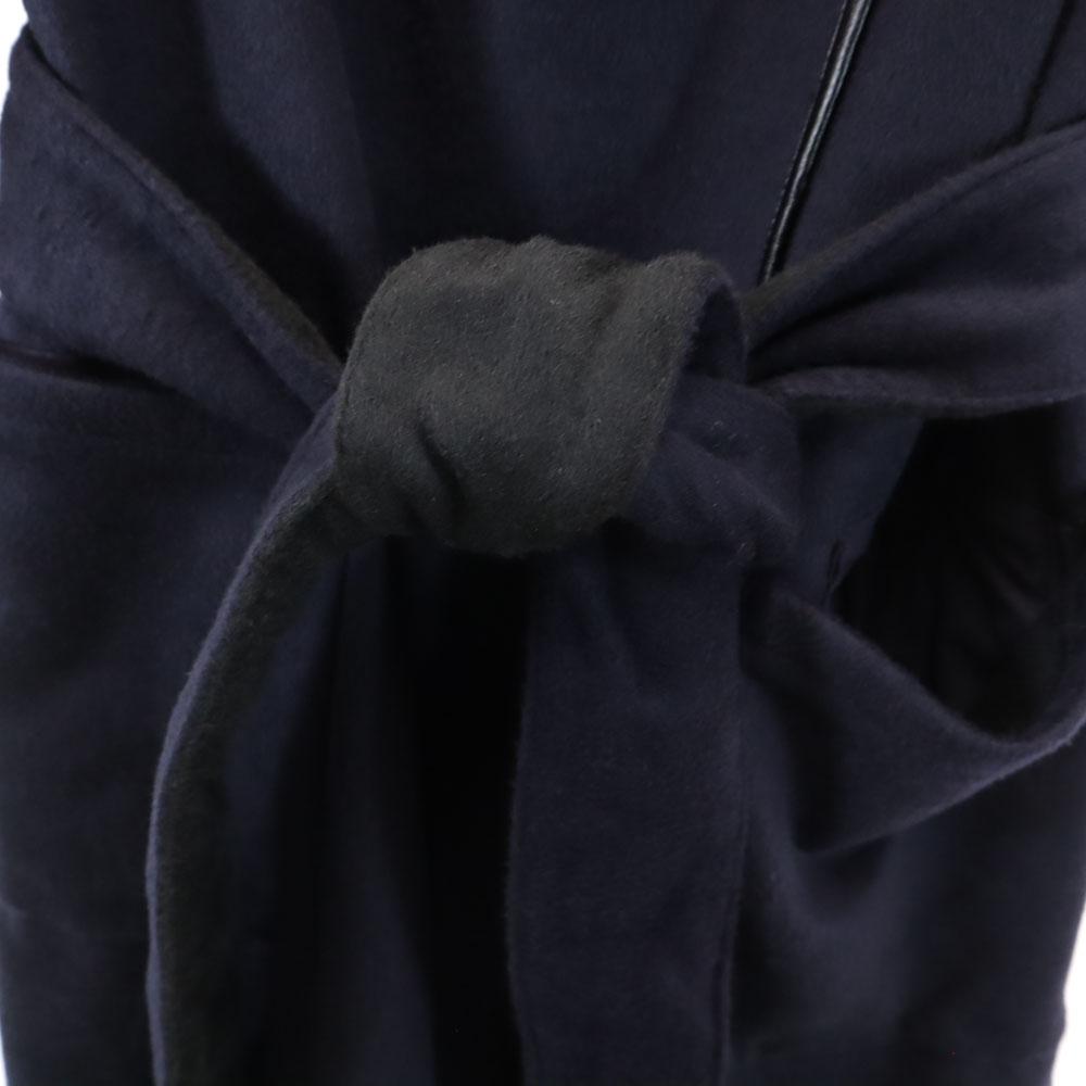THURIUM Long sleeve Reversible with emotion Wool coat 38 Navy system Women Used