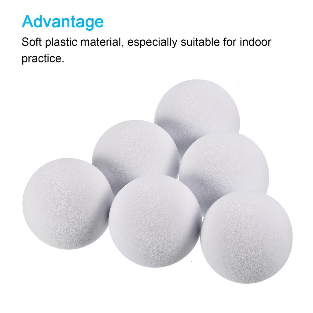 PATIKIL Golf Foam Balls, Pack of 10, EVA Sponge, 42mm Outer Diameter, for Exercise, Flight, Swing Practice, Outdoor & Indoor Training, White