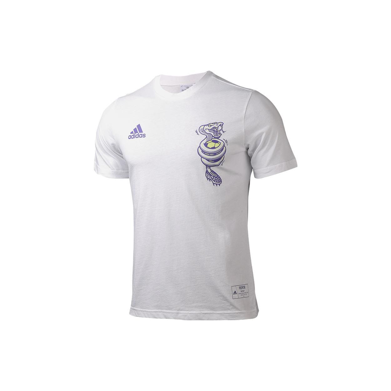 

Adidas Solid Color Loose Fit Sports Short Sleeve T-Shirt Men Tops White GE4651 S