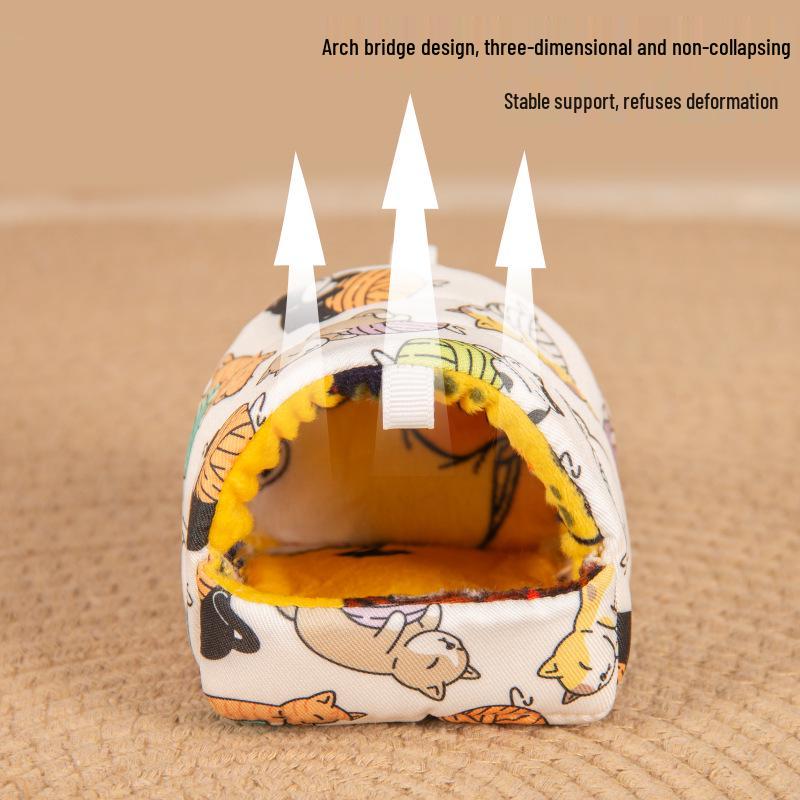 Breathable Cotton Sleeping Nest for Hamsters, Guinea Pigs, Parrots, and Birds - Cozy Hideout Supplies