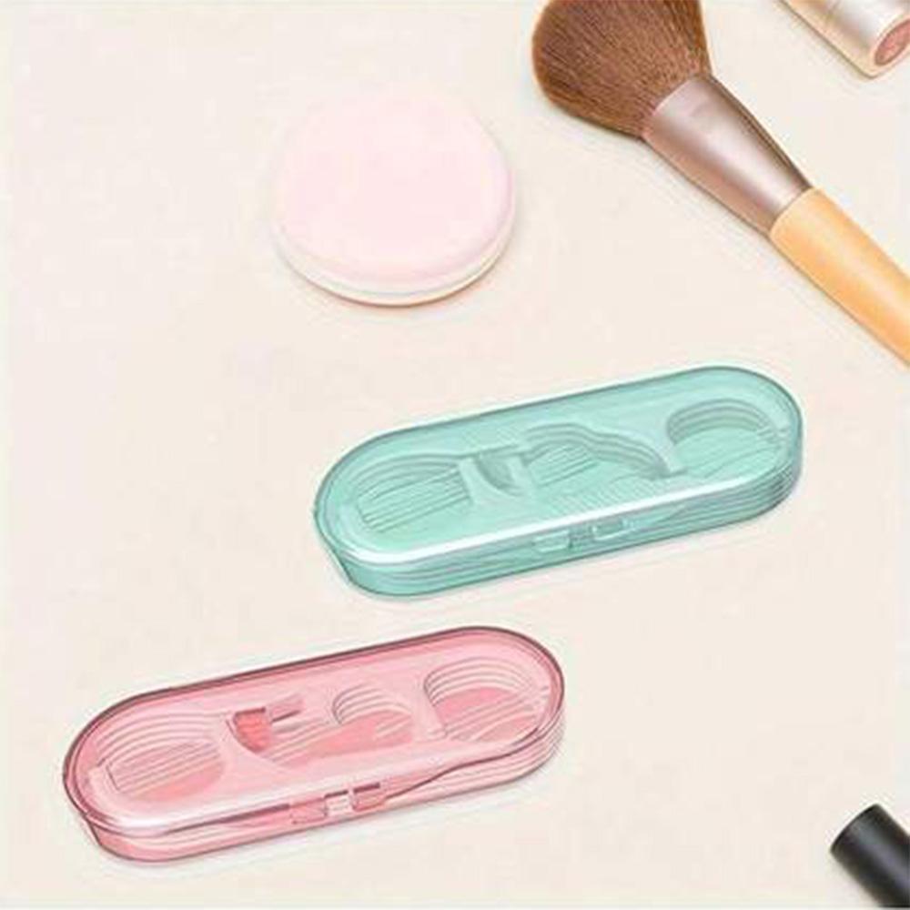 2Pcs Dental Floss Storage Box, Simple Creative Design, Portable Oral Care Organizer for Travel & Business