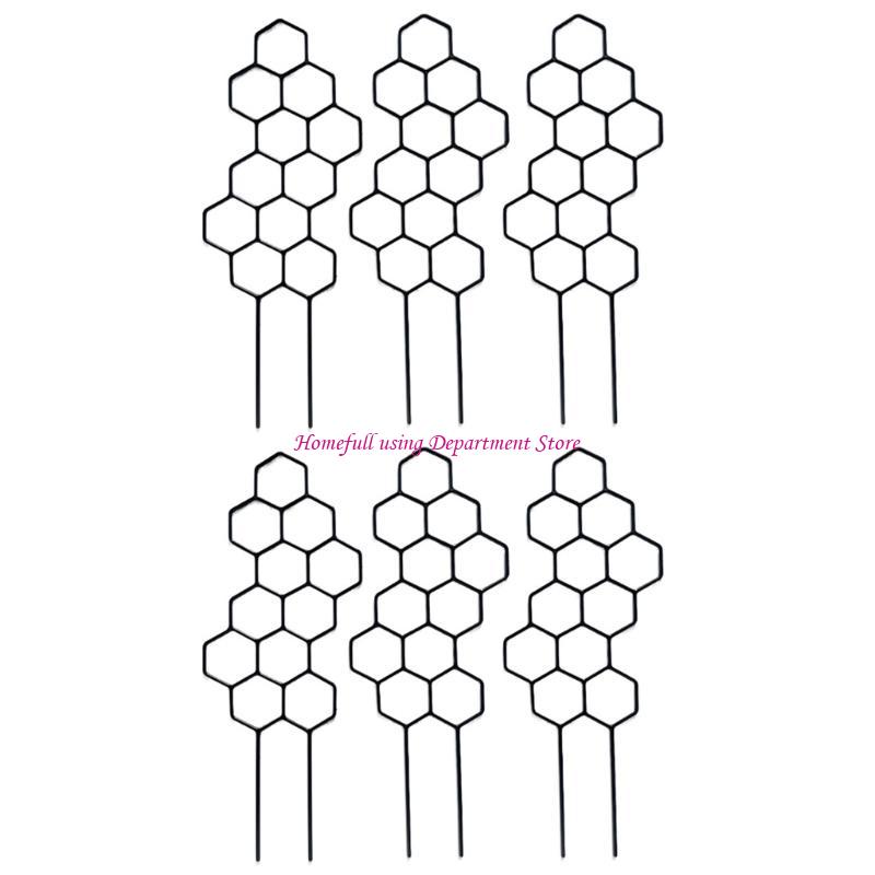

6Pcs Indoor Plant Trellis Plastic Wire Garden Trellis Small Climbing Trellis