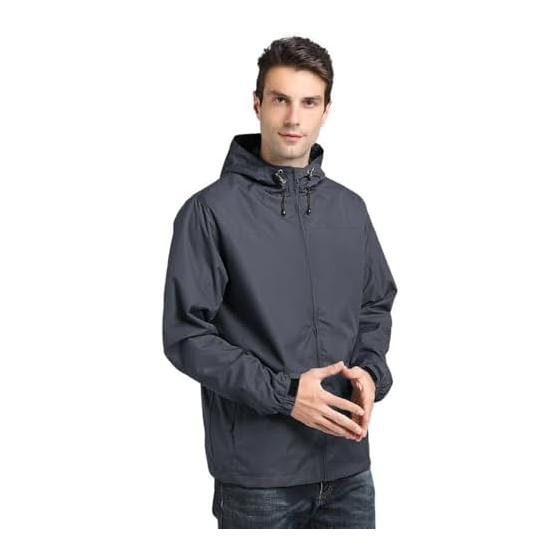 [ANONIE] Windbreaker Jacket Men's Coat Casual Outdoor Stadium Jacket Windproof Lightweight Plain Large Size Autumn/Winter Clothes M~3XL