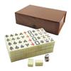 Set Gioco Mahjong Cinese 144 Mini Tessere Bianche Incise Per Riunioni di Famiglia Per Gioco Stile Cinese Tempo Libero in Famiglia