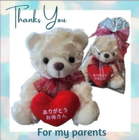 [Sai] Brinquedo de Pelúcia de Celebração do 60º Aniversário com Mensagem, Dia das Mães, Dia dos Pais, Aniversário [Obrigado Mãe, Pai] Presente para Mulheres, Mães, Homens,