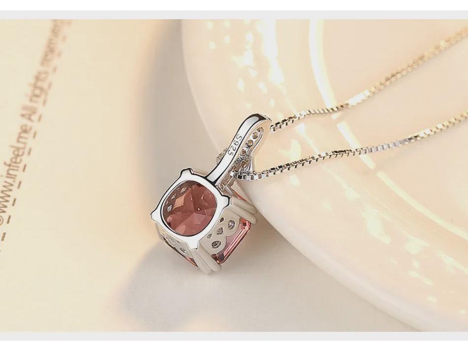 Collier Pendentif PAG&MAG en Argent Sterling Morganite – Bijoux en Argent 925 Tendance & Polyvalents pour Femmes.