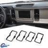 4PCS Central Control Dash AC Vent Ring Cover Fit for -2025 Ford Bronco Black