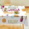 Jewish Shabbat Shalom Waterproof Tablecloth Bread Candles Books Polyester Table Cloth Home Decoration Kitchen Dining Table Decor