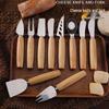 Rubber Wood & Stainless Steel Cheese Knife Set - Western Tableware with Knife, Fork, and Spoon
